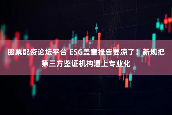 股票配资论坛平台 ESG盖章报告要凉了！新规把第三方鉴证机构逼上专业化