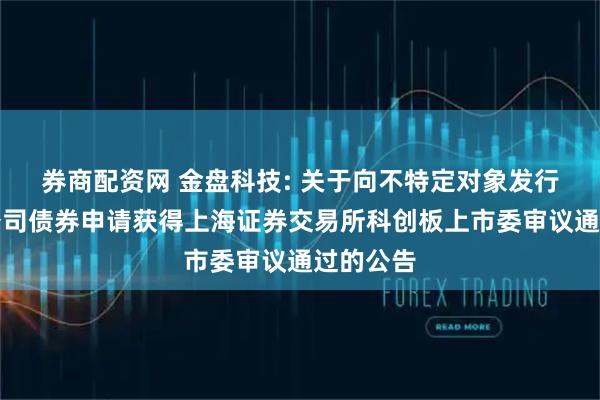 券商配资网 金盘科技: 关于向不特定对象发行可转换公司债券申请获得上海证券交易所科创板上市委审议通过的公告