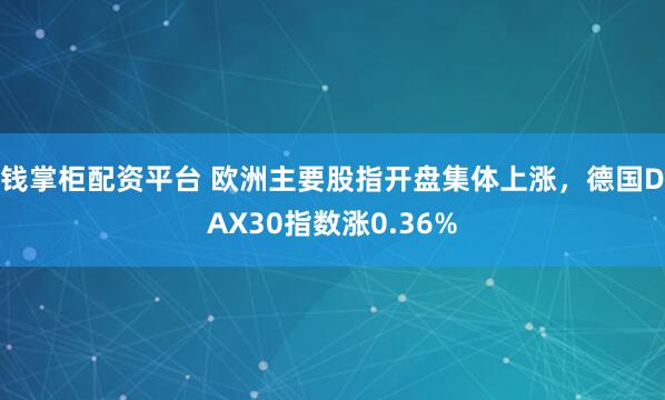 钱掌柜配资平台 欧洲主要股指开盘集体上涨，德国DAX30指数涨0.36%
